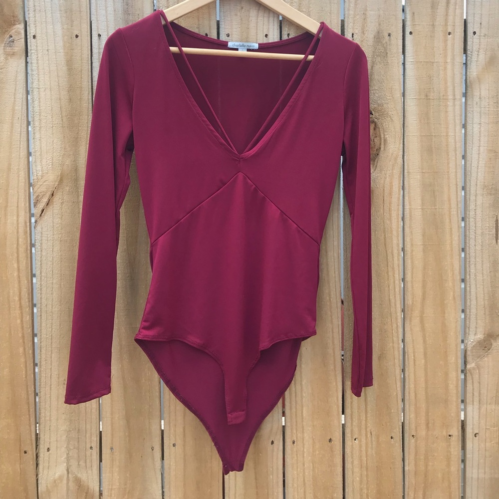 Maroon One-Piece Top